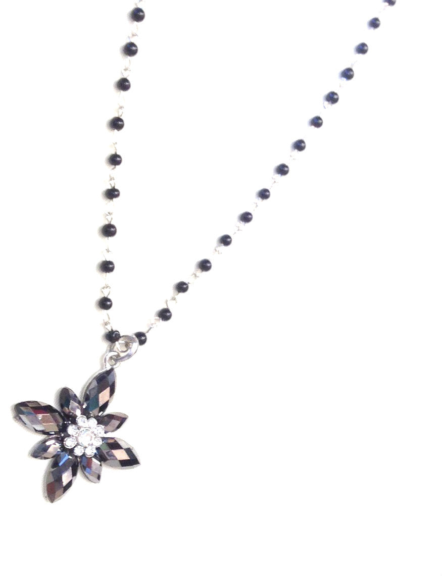 ADO | Back & Silver Flower Necklaces - All Decd Out