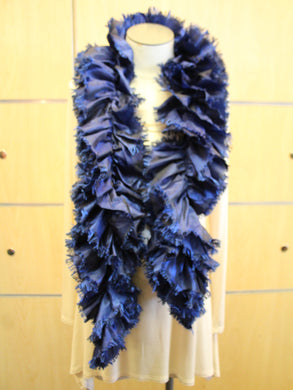 ADO | Wrap Ruffle Scarf Blue