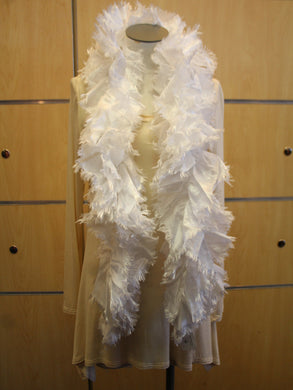 ADO | Wrap Ruffle Scarf White