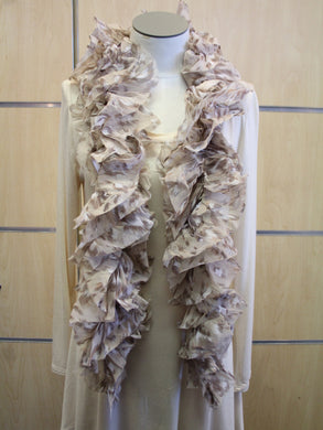 ADO | Wrap Ruffle Scarf Cream Leopard