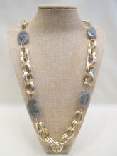 ADO | Gold Chain & Grey Stone Necklace - All Decd Out