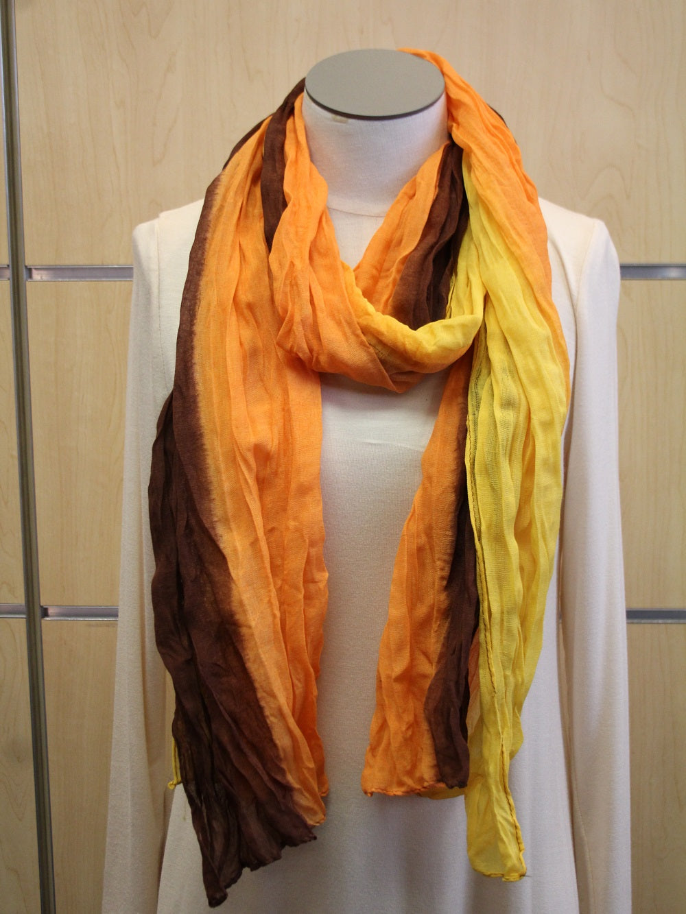 ADO | Wrap Orange, Yellow, and Brown Scarf