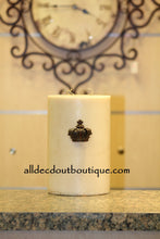 DECORATIVE CANDLE PIN EMBELLISHED Smoked Topaz Crystals Small Crown
