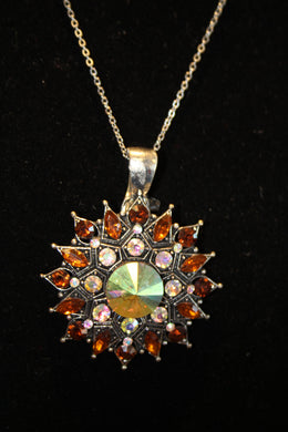 ADO | Embellished Starburst Pendant Brown - All Decd Out