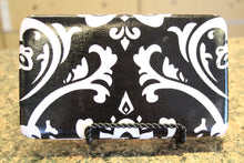 ADO | Damask Print Clutch Wallet with Red Trim - All Decd Out