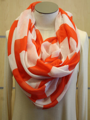 ADO | Infinity Orange Chevron Scarf