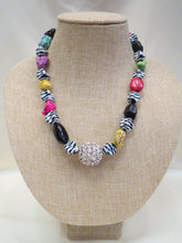 ADO Zebra & Multi Colored Stone Necklace | All Dec'd Out