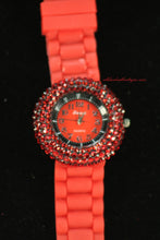 Red/Red, Red Rhinestones | Silicone Band - All Decd Out