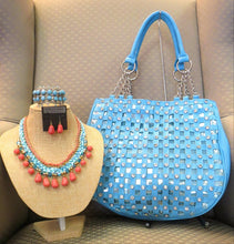 ADO | Coral & Blue Thread Necklace - All Decd Out