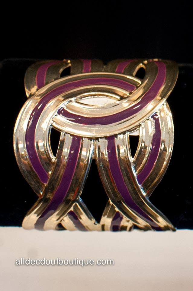 ADO | Gold and Purple Cuff Bracelet - All Decd Out