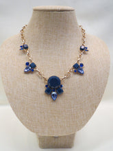 ADO | Blue Crystal Gold Chain Necklace - All Decd Out