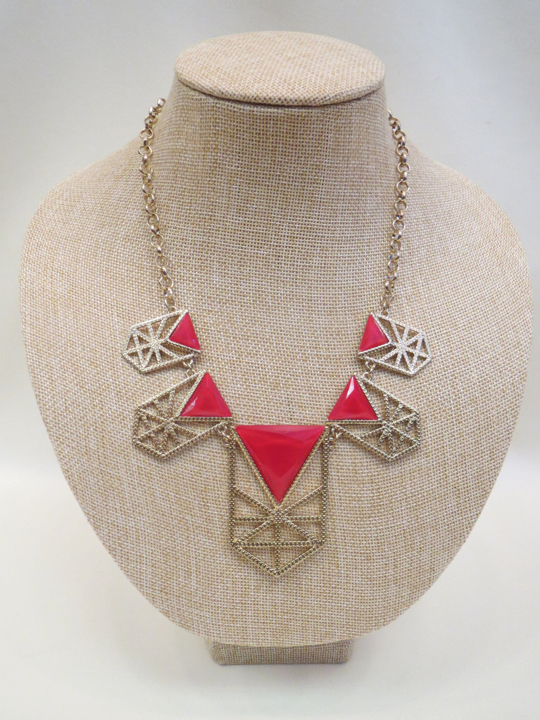 ADO | Red & Gold Tribal Necklace - All Decd Out