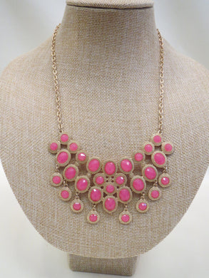 ADO Pink & Gold Bib Necklace | All Dec'd Out