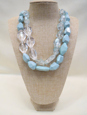 ADO | Mint & Clear Layer Necklace