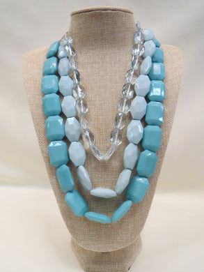 ADO | Mint & Clear Layer Necklace