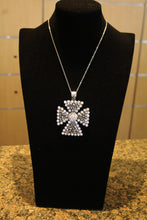 ADO | Embellished Cross Pendant Silver - All Decd Out