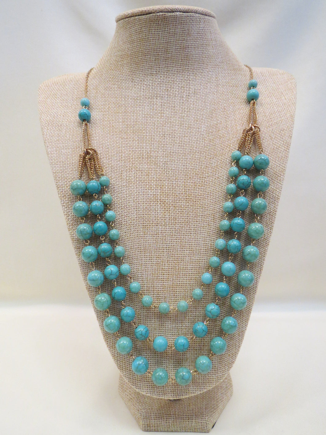 ADO Turquoise 3 Strand Necklace | All Dec'd Out