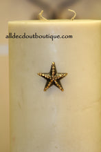 DECORATIVE CANDLE PIN EMBELLISHED Gold Crystals Extra Small Star