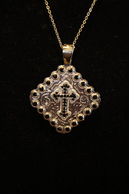 ADO | Square + Cross Pendant Silver