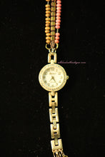 Gold/White Brown & Pink w/ Crystal | Metal Band w/ Clasp
