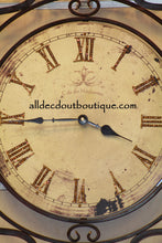 Wall Decor Embellished Topaz Crystals Clock