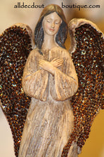 Angel Embellished 18" Smoked Topaz Crystals