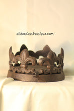 Pillar Candle Holder | 3"x 1.5" x 5" Iron Fleur De Lis - All Decd Out