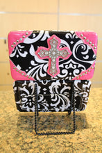 ADO | Bling Cross Damask Print Clutch Wallet Pink - All Decd Out
