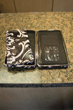 ADO | Bling Cross Damask Print Clutch Wallet Black - All Decd Out