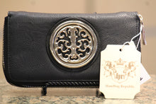 ADO | Black Zip Clutch Wallet with Wristlet - All Decd Out