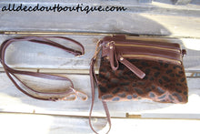Women's Purse Messenger Leopard Brown Black Shoulder Strap Boutique