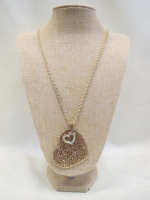 ADO | Crystal Heart Necklace Gold - All Decd Out