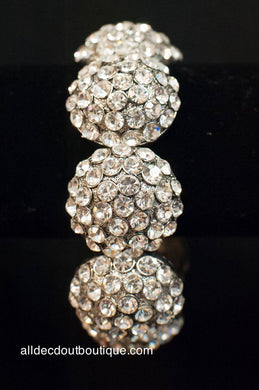ADO | Embellished Crystal Circle Stretch Bracelet - All Decd Out