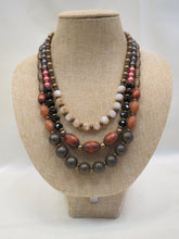 ADO Wood Beaded 3 Strand Necklace | All Dec'd Out
