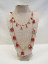 ADO | Dark Orange Tear Drop Stones Necklace - All Decd Out