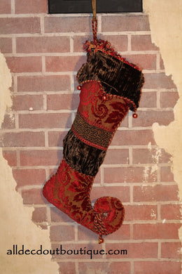 Holiday Season Stocking Poinsettia Holiday Design 25