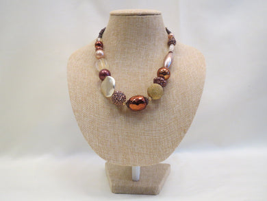 Treska Bronze Chunky Beaded Necklace Short | All Dec'd Out