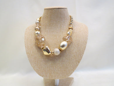 Treska Gold Beaded Statement Necklace | All Dec'd Out