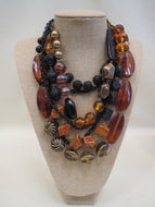 Treska Leopard Tribal Multi Layer Necklace | All Dec'd Out