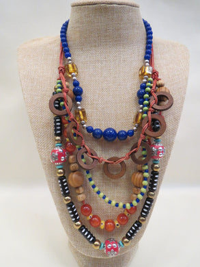 Treska Multi Strand Multi Colored Necklace | All Dec'd Out