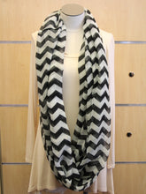 ADO | Infinity Black and Mint Tint Chevron Scarf - All Decd Out