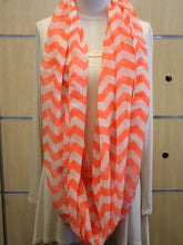 ADO | Infinity Neon Orange and White Chevron Scarf