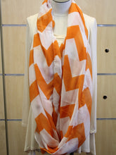 ADO | Infinity Orange and White Chevron Scarf