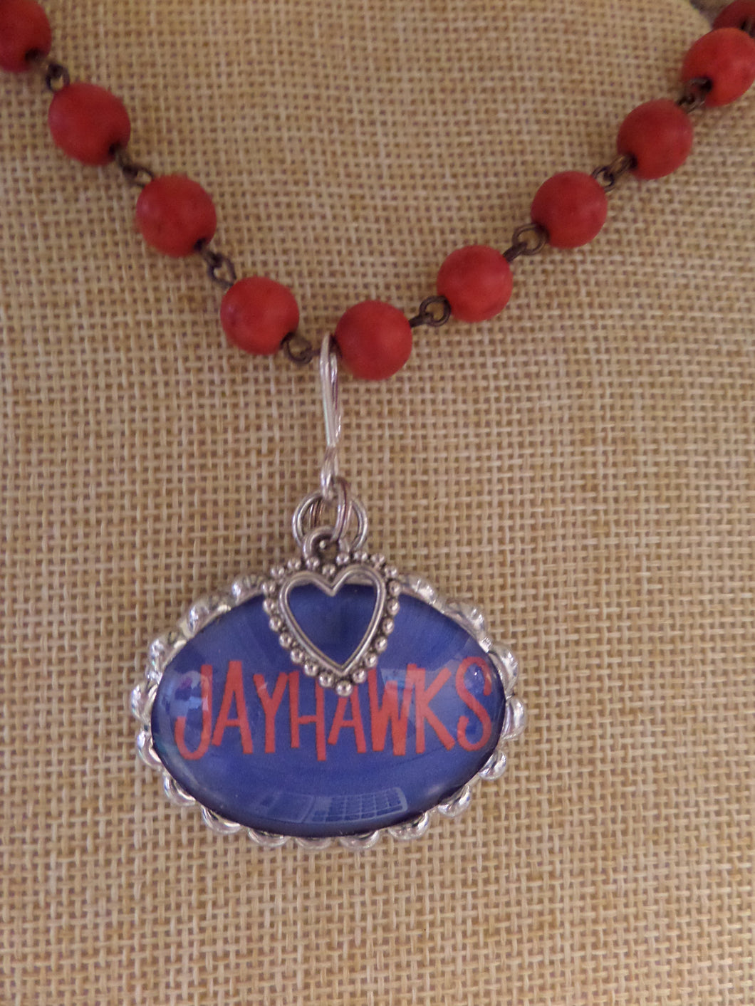 ADO | Hometown Pride Jayhawks Charm Rosary Necklace - All Decd Out