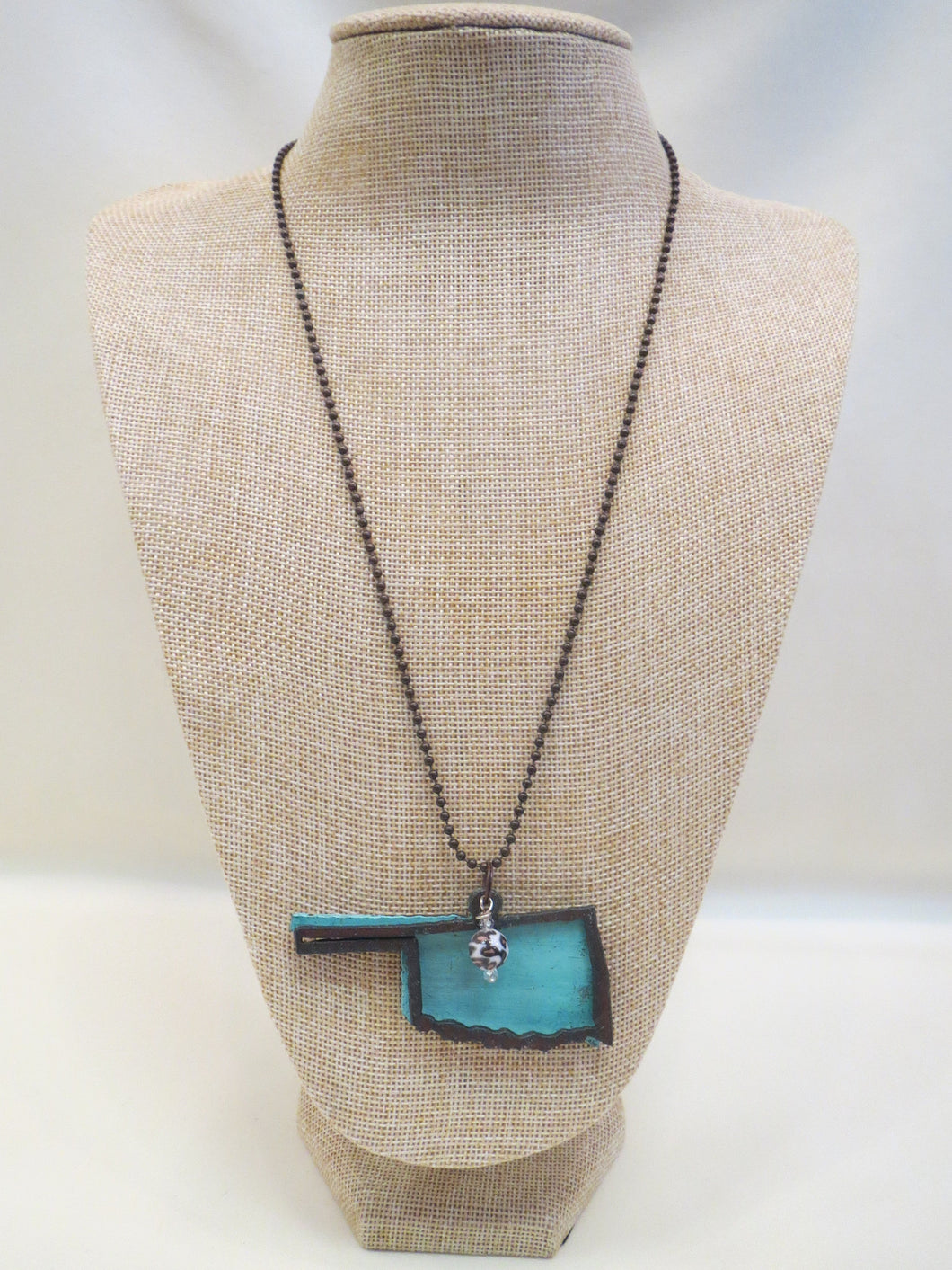 ADO | Hometown Pride Oklahoma Charm Necklace Turquoise - All Decd Out