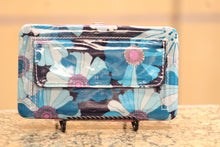 ADO | Flower Print Clutch Wallet Blue - All Decd Out