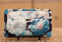 ADO | Flower Print Clutch Wallet Blue - All Decd Out
