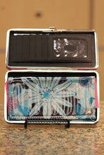ADO | Flower Print Clutch Wallet Blue - All Decd Out