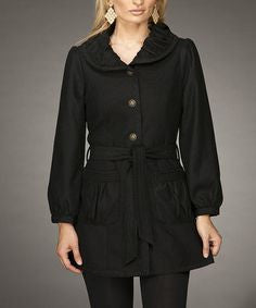 Firmiana | Button Up Coat Black Large - All Decd Out