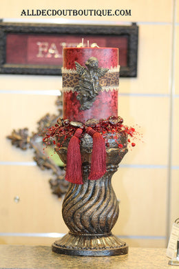 Candle Set | Candle, Holder, Candle Pin, Tassles, Beads